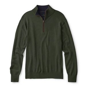 Orvis Men's Olive Zip-Up Sweater